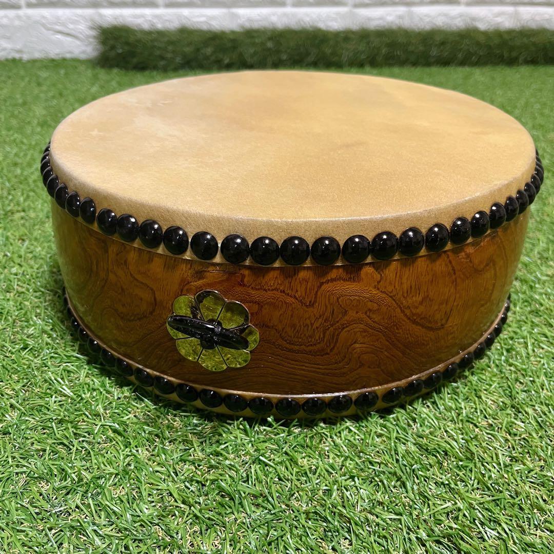 平胴太鼓 平太鼓 くり抜き 伝統芸能 お祭り 応援 和太鼓 和楽器 バチ付き