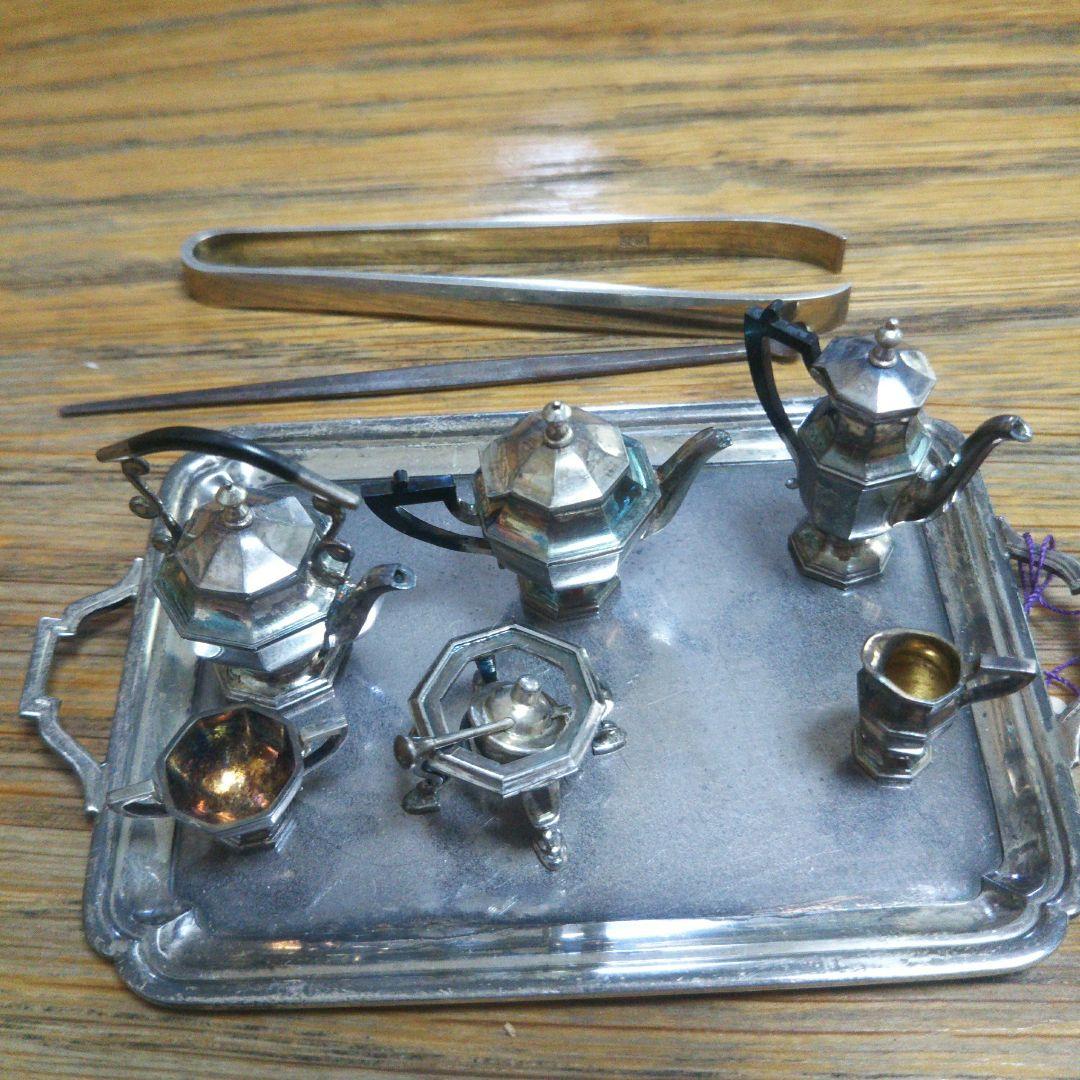 超絶技巧！アンティーク 骨董 銀細工 ミニチュア食器