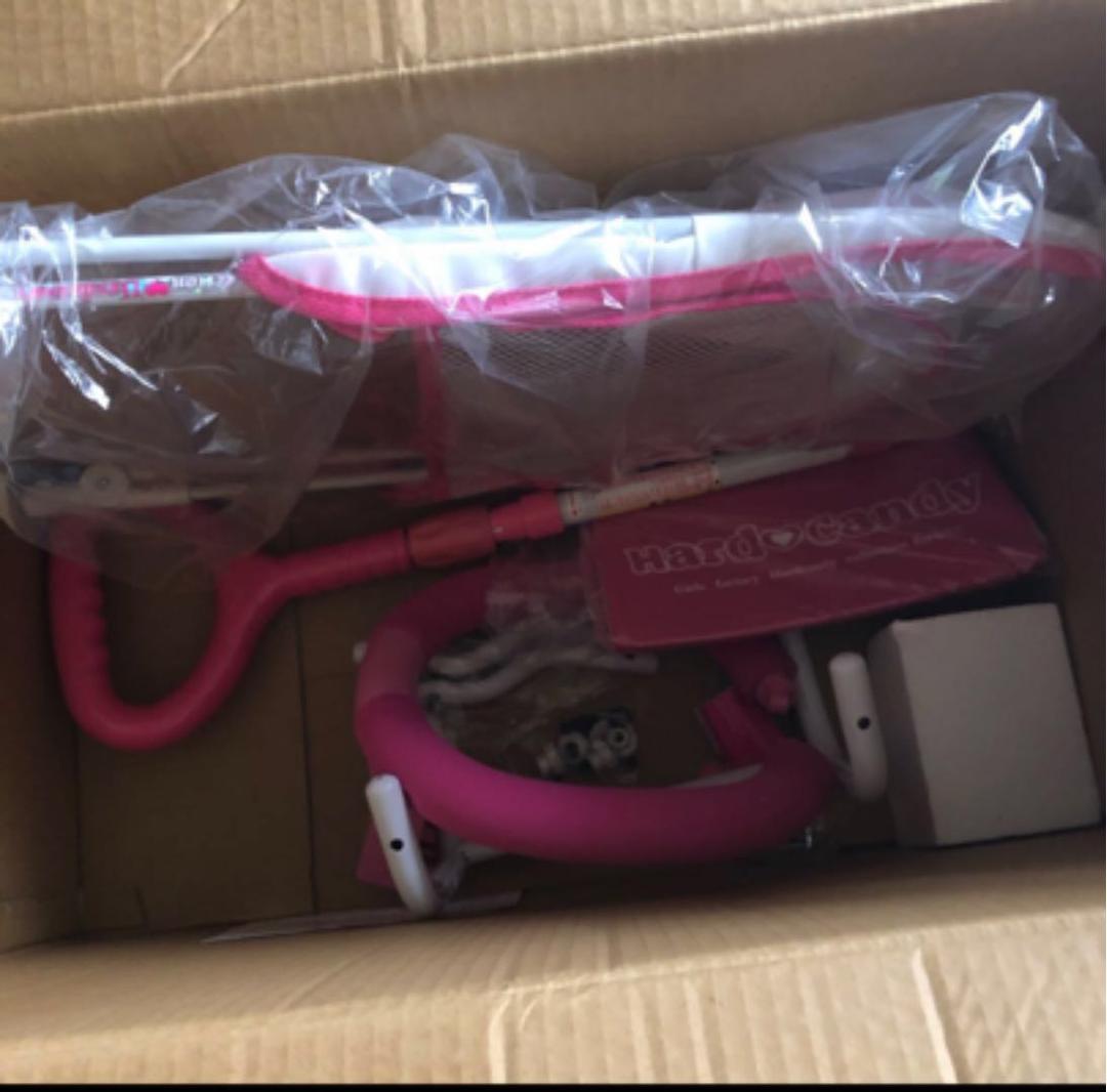 三輪車　女の子　箱　日傘　説明書　付属品あり