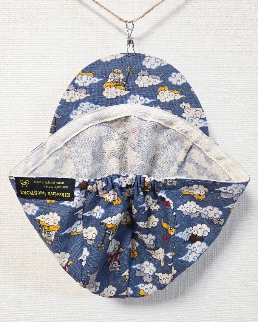 ★サイクルキャップ★【No.94】筋斗雲にゃんこ猫遊記(ブルー)