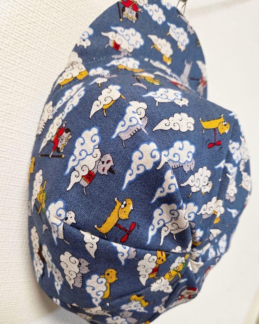 ★サイクルキャップ★【No.94】筋斗雲にゃんこ猫遊記(ブルー)