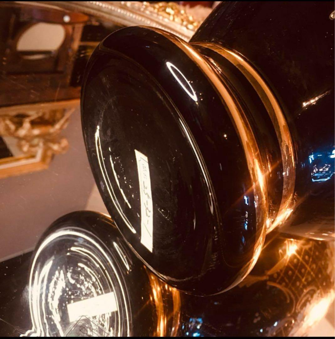 湯布院アンティーク イタリア ムラーノベネチアンガラス 大花瓶 黒ハンドメイド