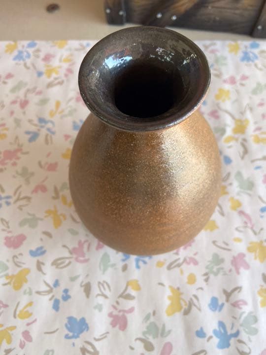 【値下げ】阿波大谷焼　陶器　壷　（花瓶）箱・説明書有