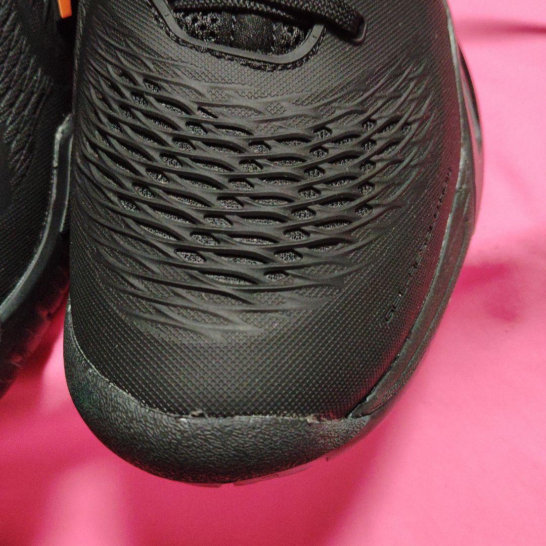 着用1回ASICS ゲルレゾリューションX25.5 2E ブラック/オレンジ