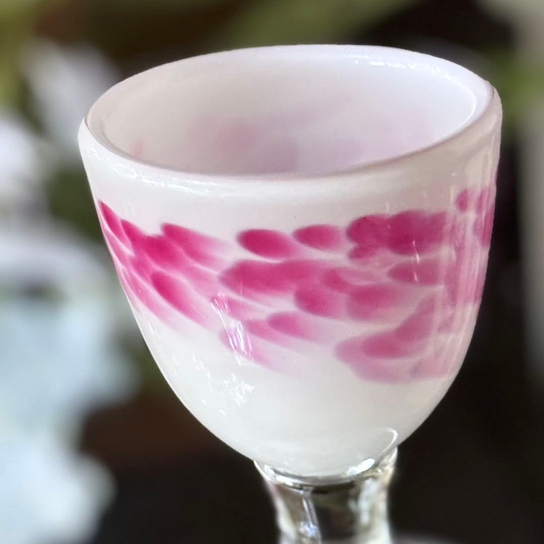 2165様感謝‼️氷コップ‼️かき氷召し上がれ‼️うす紅❌乳白　氷コップ 1客