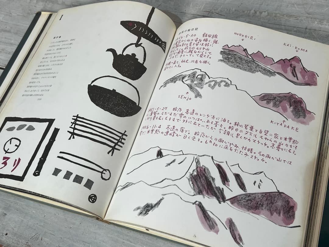 ビンテージ 山のABC 全3巻 串田孫一 畦地梅太郎 昭和34年〜44年刊 箱付