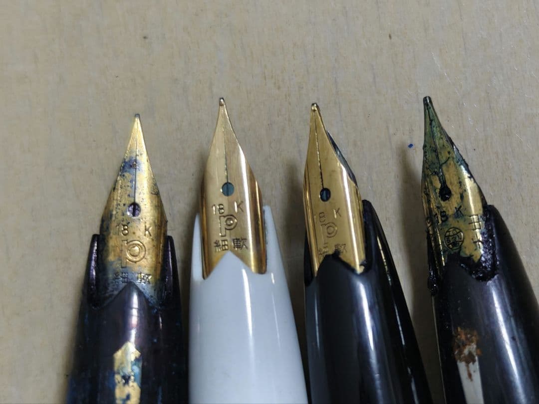 プラチナ万年筆 18k まとめ 4本