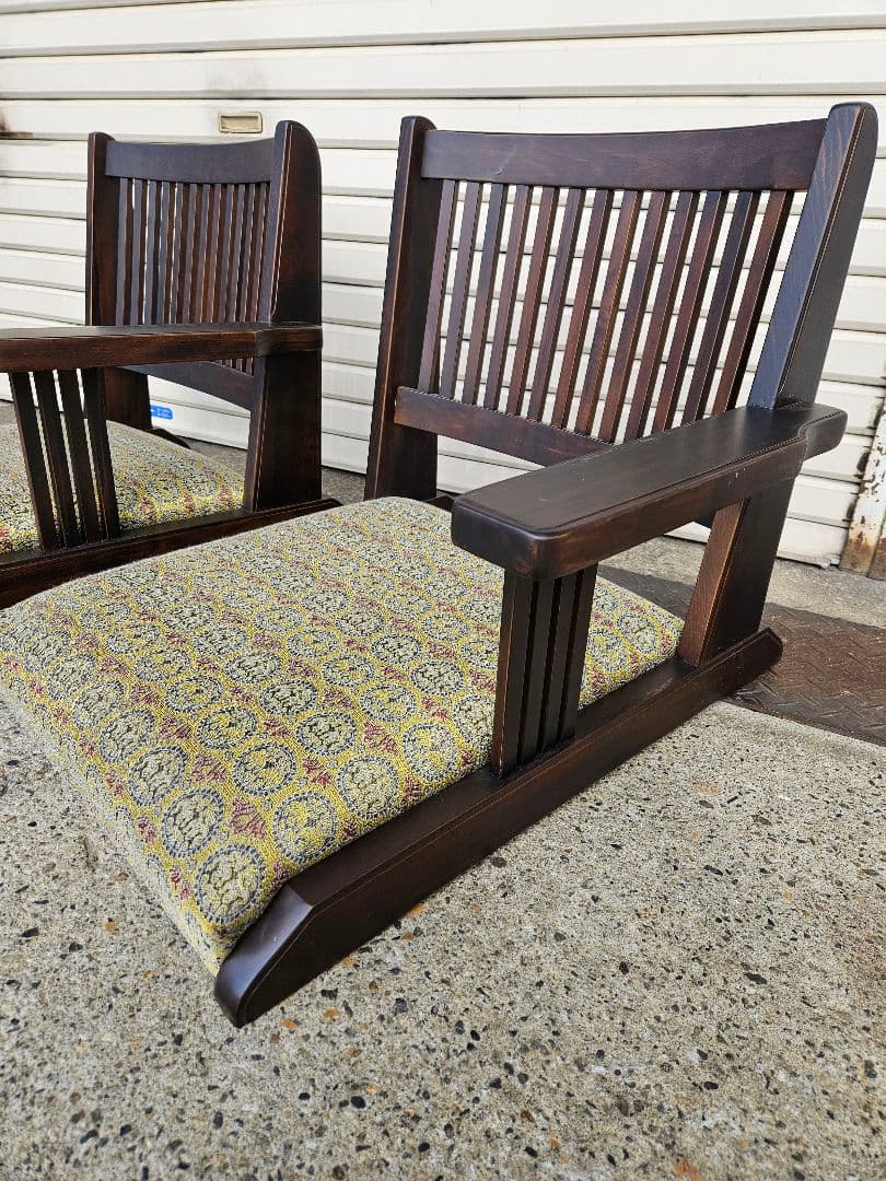 ジャパンヴィンテージ 光製作所 hikari 木製 座椅子 2脚セット 飛騨家具