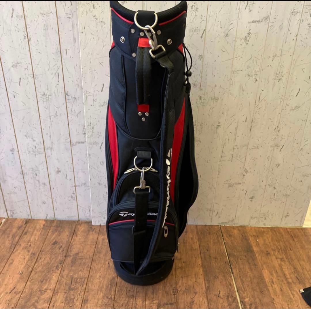 テーラーメイド TaylorMade ゴルフバッグ 黒/赤 キャディバッグ 収納