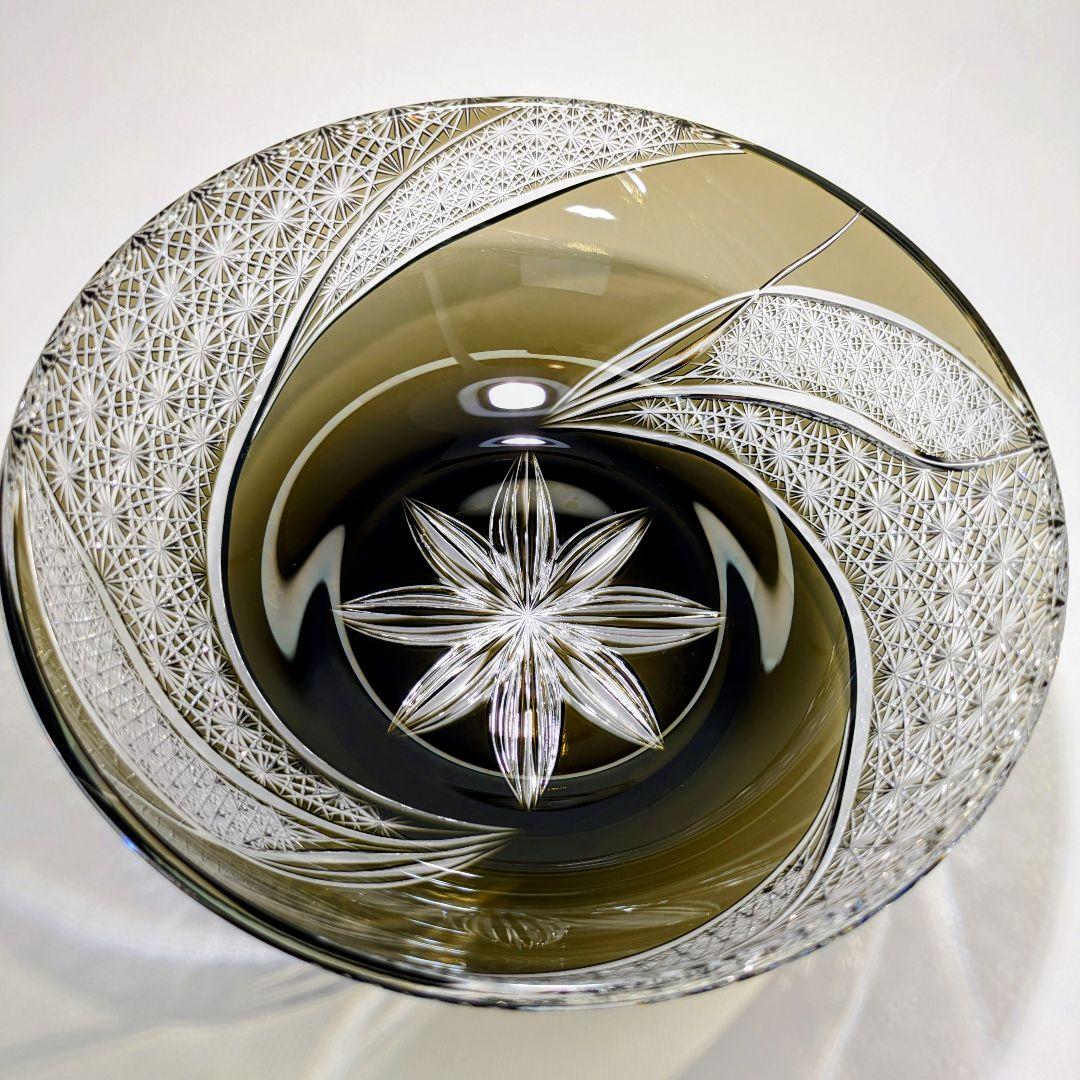 江戸切子　根本硝子工芸　 根本達也 作品　　　　中鉢【 銘： 風流 】