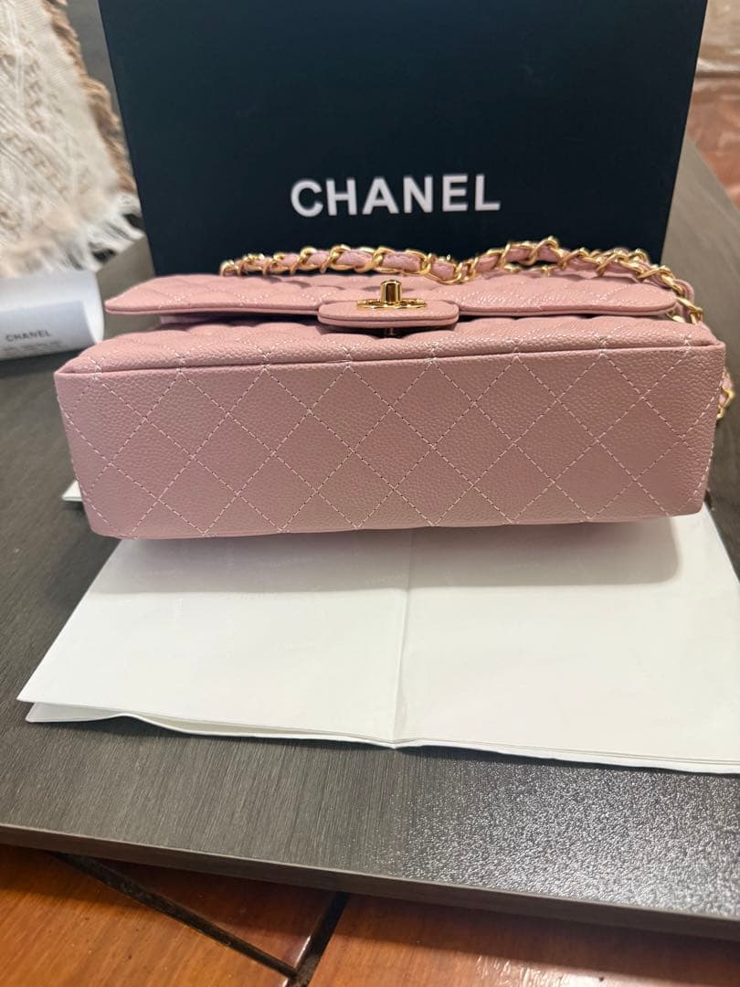 ピンク レザー ショルダーバッグ