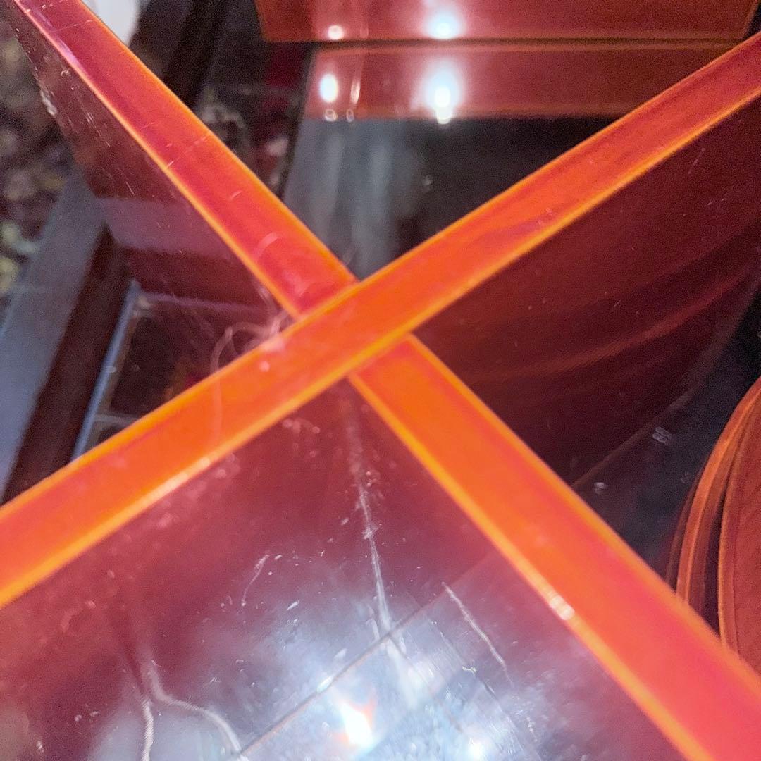 2212様感謝‼️透けるキャラメル色‼️丸形　飛騨春慶塗り　円形三宝　無形文化財