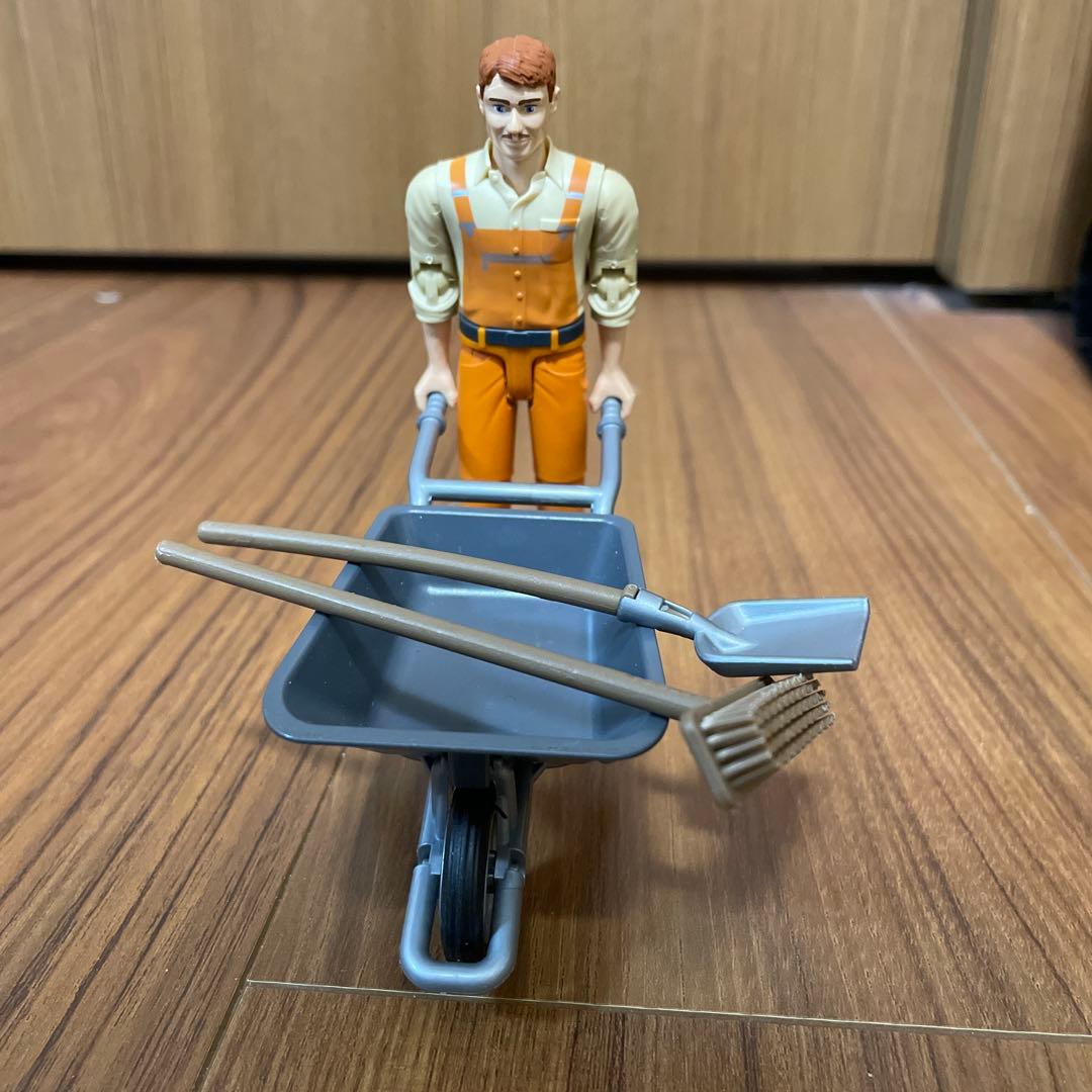 【美品】ブルーダー ショベルカー トラクター コンクリートミキサー車 働く人