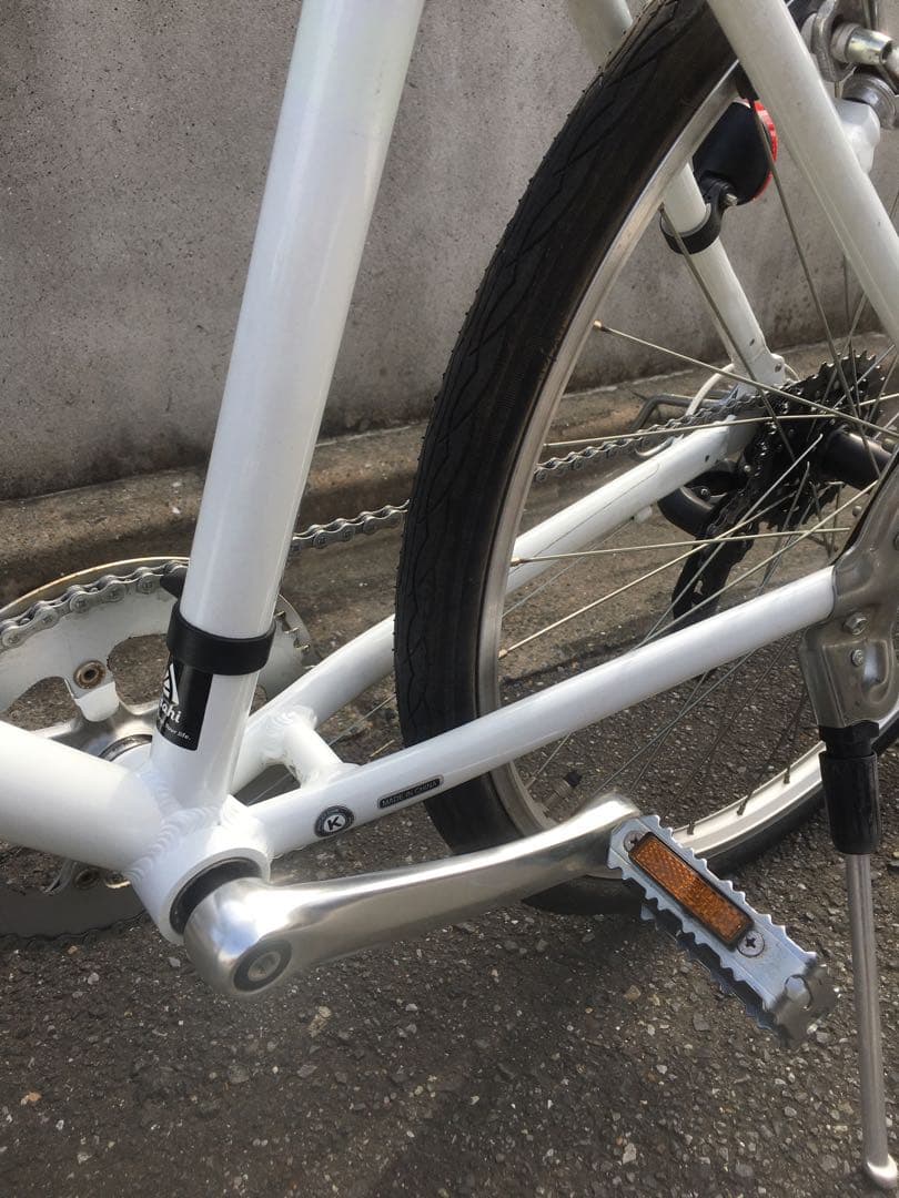 整備済 クロスバイク 自転車 子供 女子 26インチ 美品 綺麗 ホワイト 白