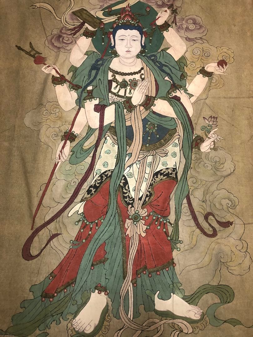 重要文化財、毗盧寺壁畫1:1再現した肉筆模写