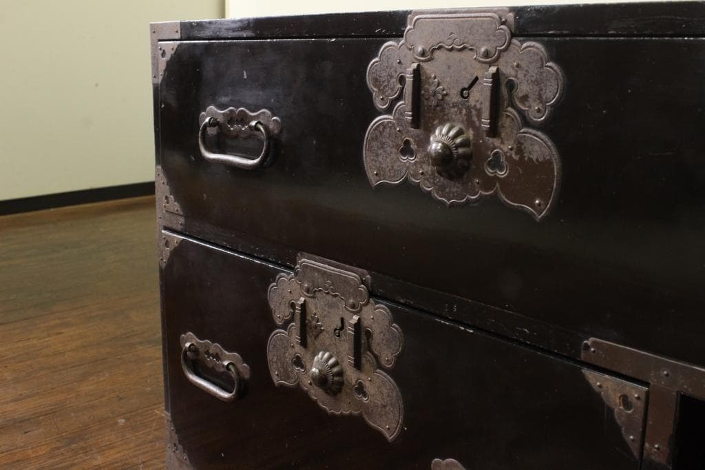 兜金具！庄内箪笥 古家具/古民家/時代箪笥/チェスト/和家具/古道具/古民具