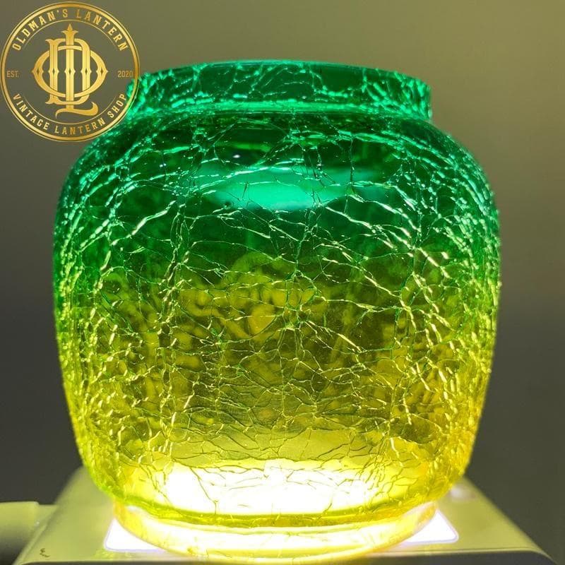 【限定】クラックグラス イエロー/グリーン ハーフ Feuerhand ホヤ