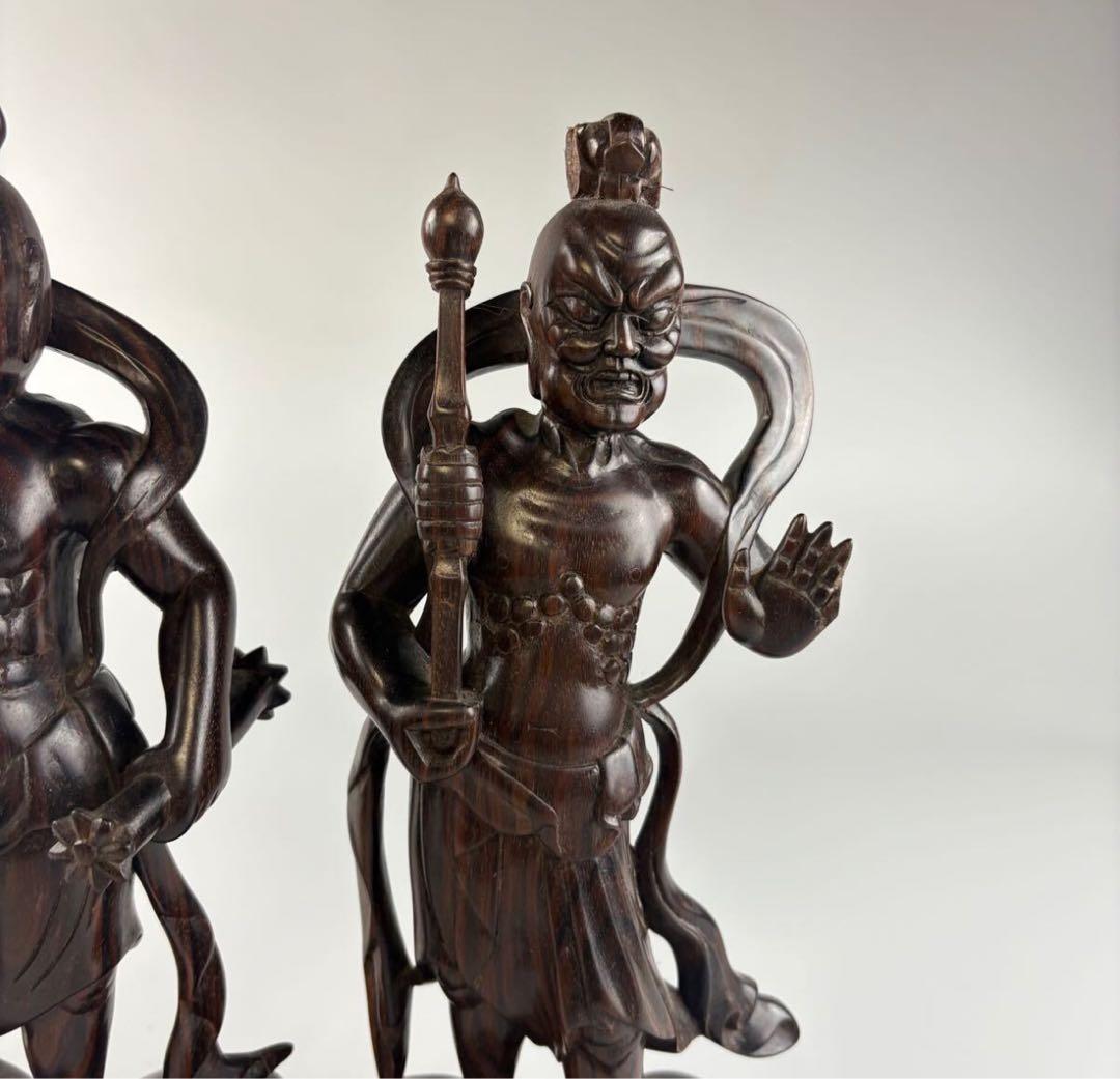 仏教美術 木造 木彫 仁王像 阿吽 金剛力士 仏像 置物