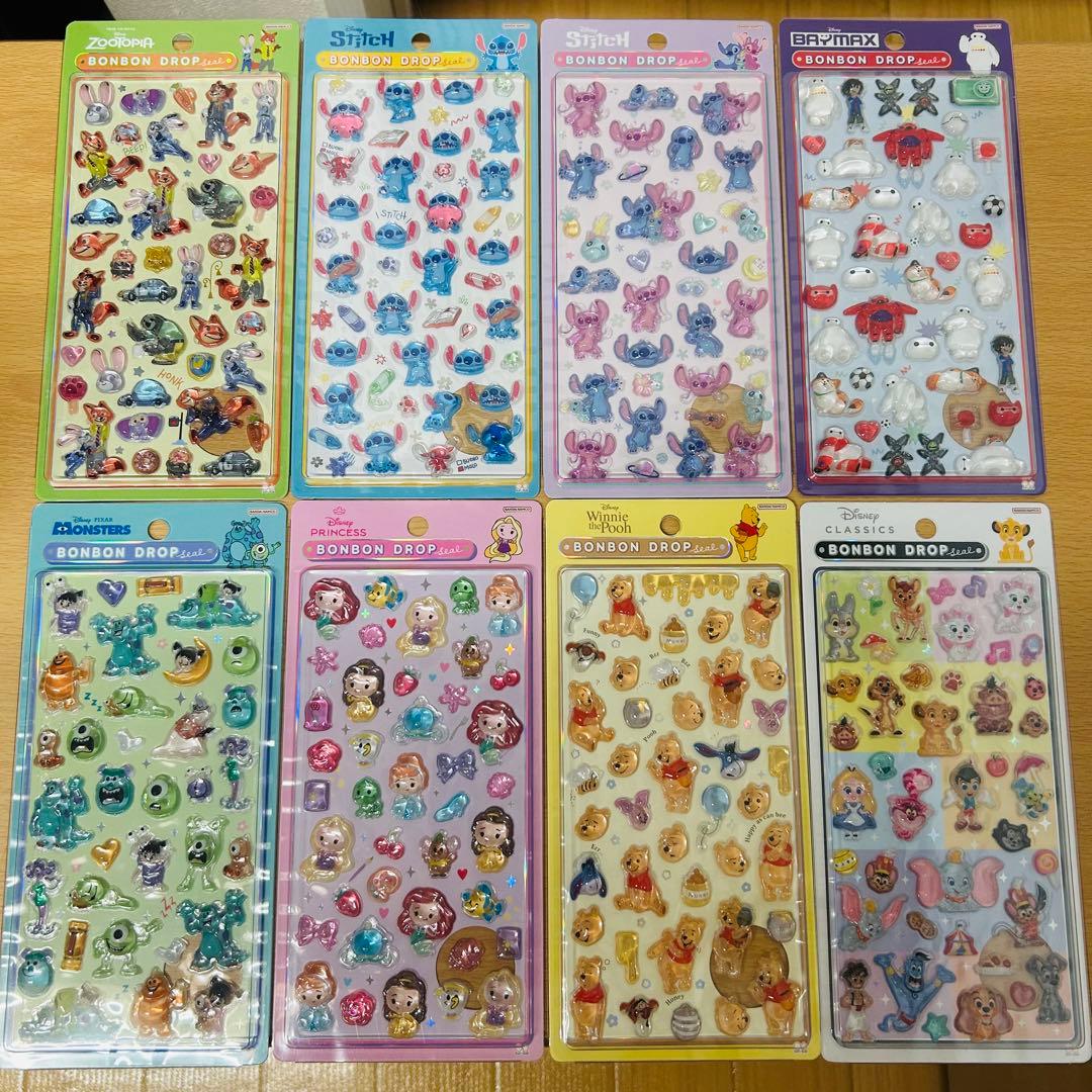 新品未開封 正規品 ボンボンドロップシール シナモン+ディズニー8種セット