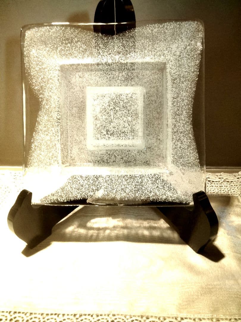 倉敷ガラス　小谷眞三　灰皿　glass ashtray