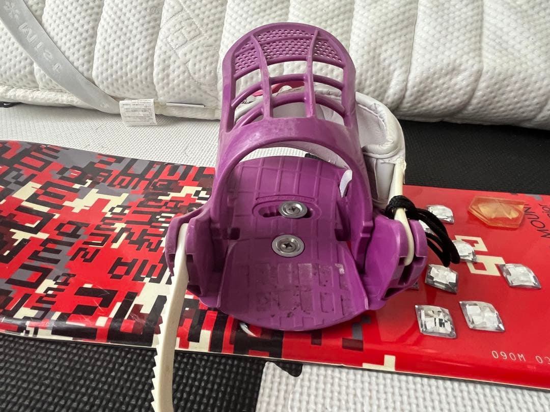 キッズ90cm女の子スノーボード板とブーツとウェア7点セット