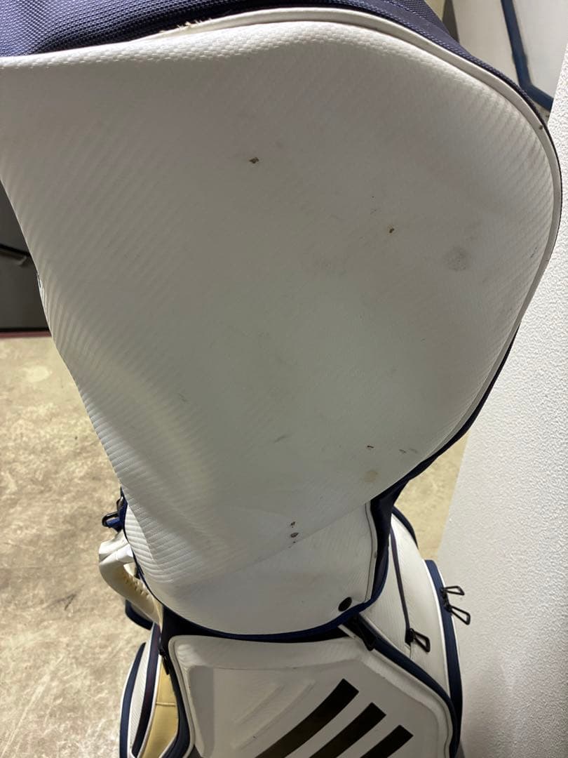 adidas ゴルフバッグ ホワイト/ネイビー