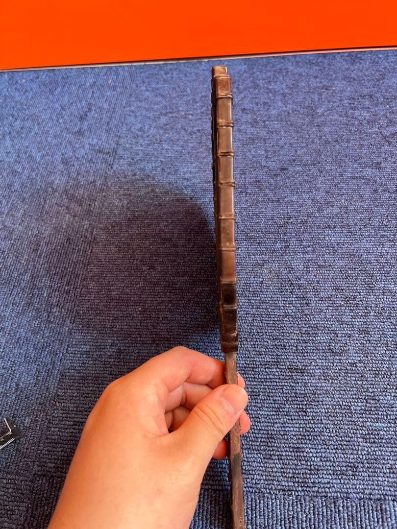 1046  中国美術 唐木造 白檀透彫刻 翡翠 軍配型硯屏 団扇　唐物　時代物