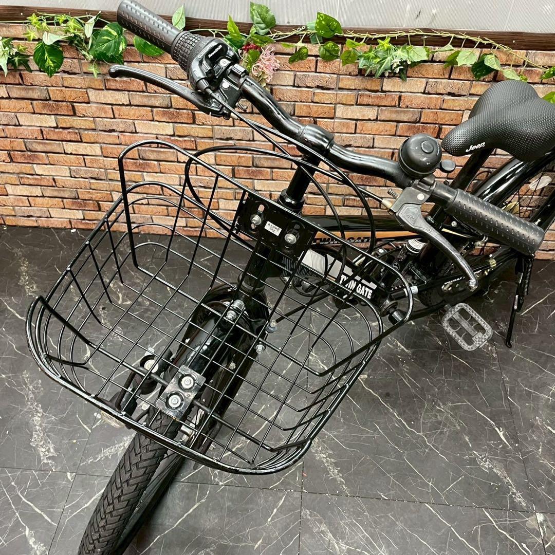 【81】子供用自転車 子供車 TWIN GATE ブラック 20インチ 変速付き