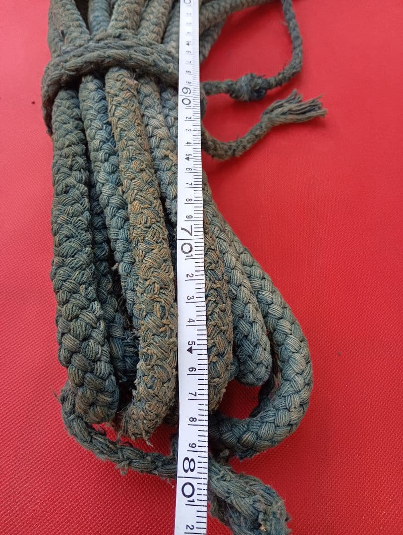 江戸時代後期幕末頃阿波淡路國徳島藩蜂須賀家知行地内武家旧家蔵出藍染武具馬具根付綱