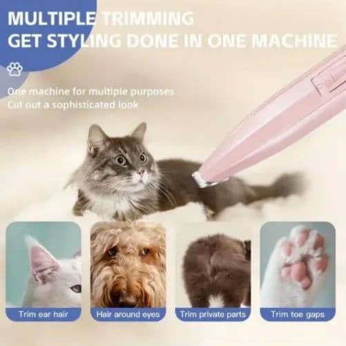 新品✿ペット用 バリカン コンパクト 細部用 ピンク色 足裏 顔周りお尻 犬 猫