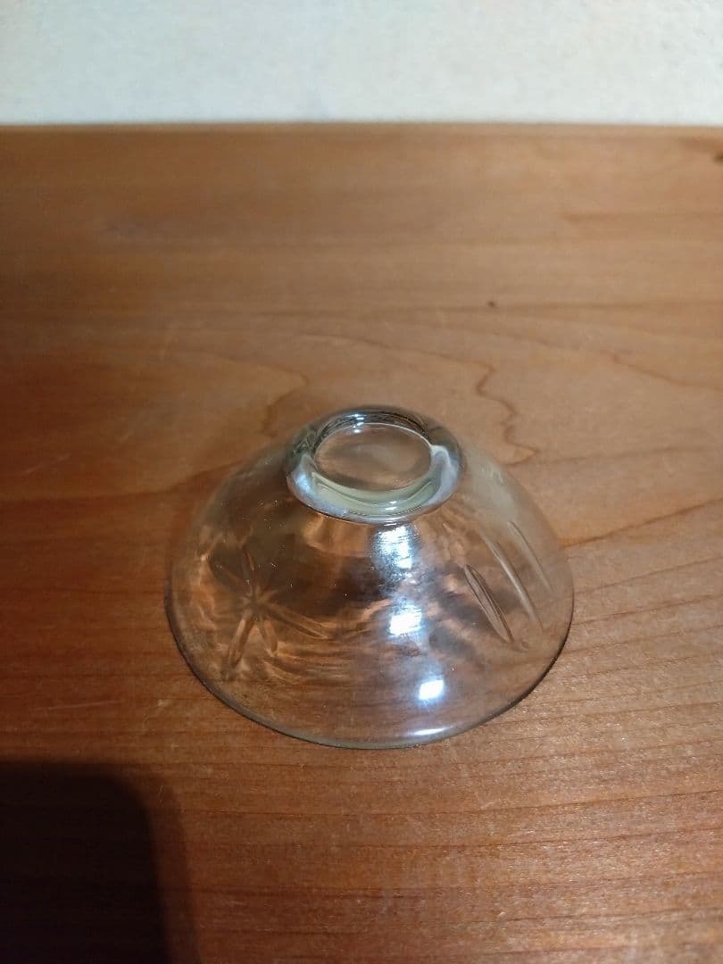 明治大正ガラス 星形菊花紋 盃