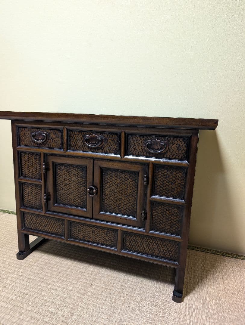 送料込み　アンティークキャビネット　家具 時代　箪笥 収納家具 箪笥 タンス