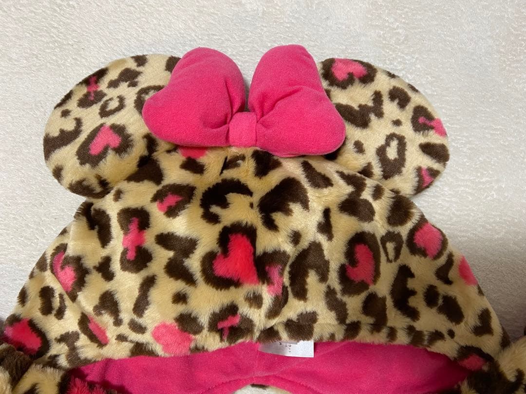 ディズニー　ミニー　ヒョウ柄　ファンキャップ カチューシャ　ピンク　セット