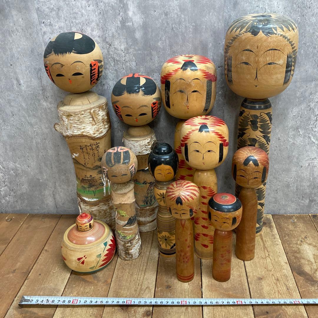 D-3 【希少】伝統こけし 11点セット まとめ売り（白樺・山形・鳴子など）