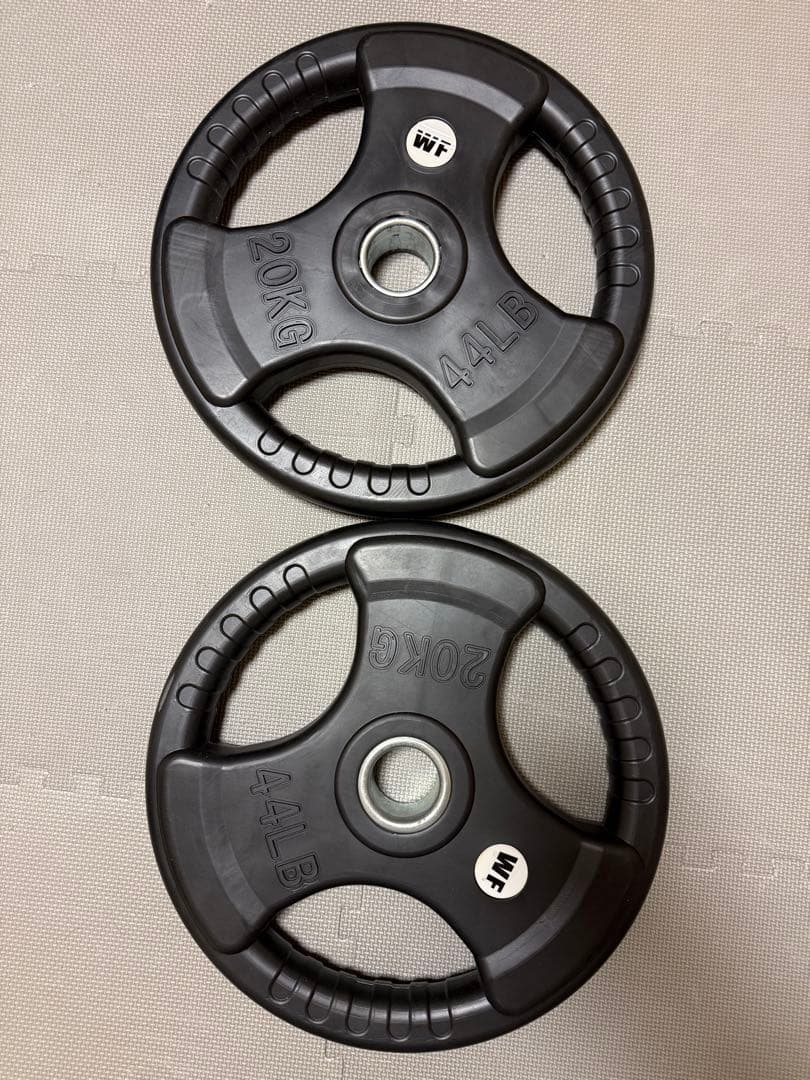オリンピックプレート50mmWF ラバー製 プレート 20kg 44lb