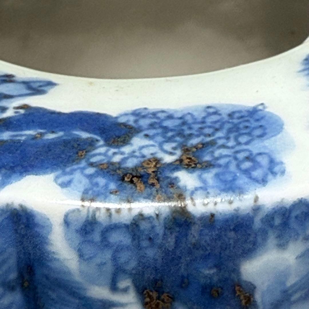 古伊万里　古平戸　染付山水図銚子　江戸時代　古美術　オブジェ　雰囲気◎