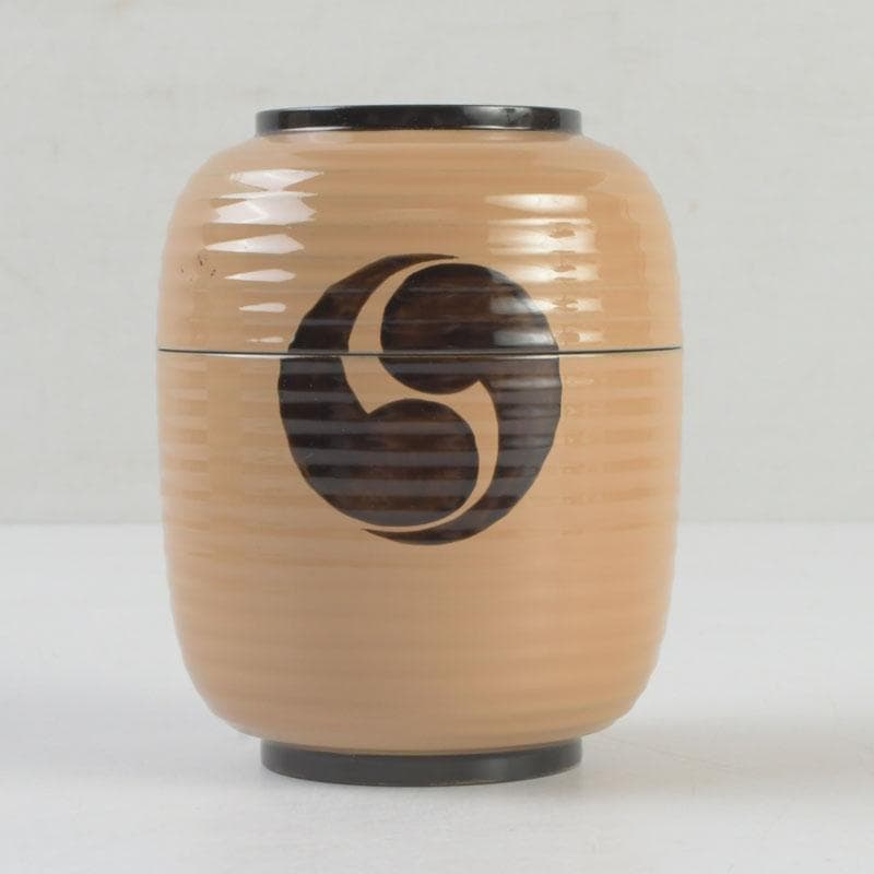 茶道具　佐々木麗峰作　二ツ巴蒔絵　提灯茶器　棗　共箱　V　9557