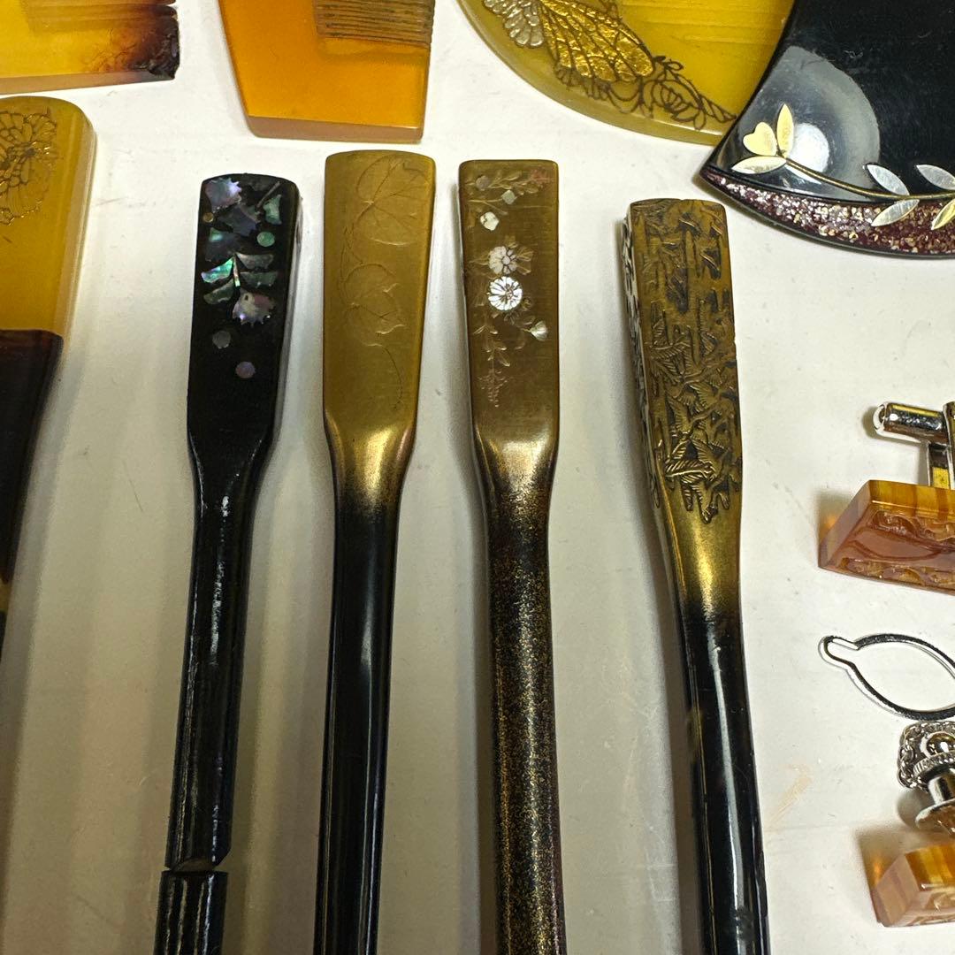 髪飾り，アクセサリー，鼈甲，金工，まとめ売り
