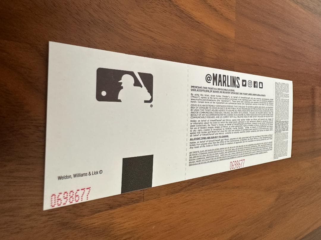 大谷翔平 50-50達成試合 未使用チケット 列席7/5（大谷選手の誕生日）