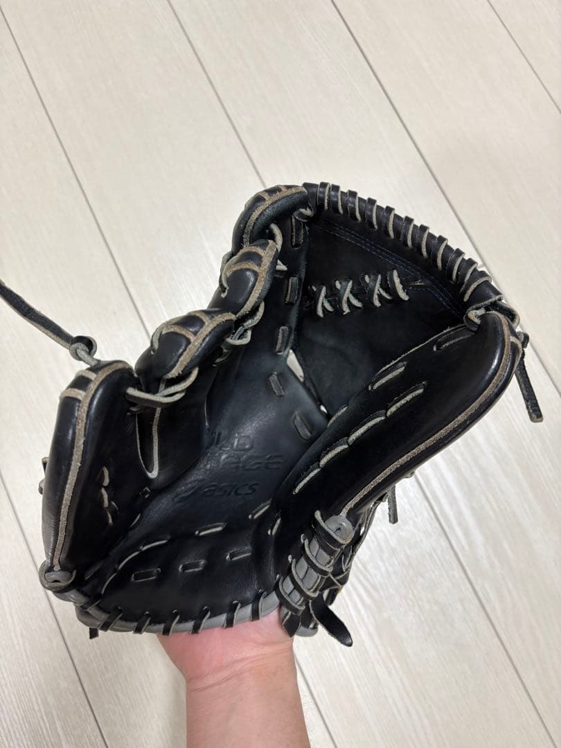 アシックス 軟式グローブ ブラック 左投げ用
