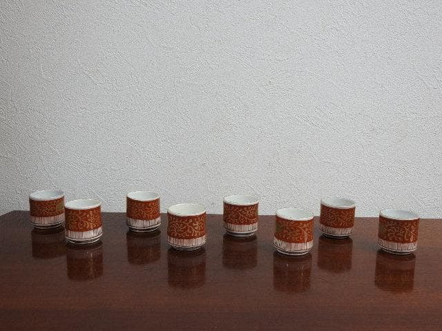 伊万里焼　猪口　８客　M693
