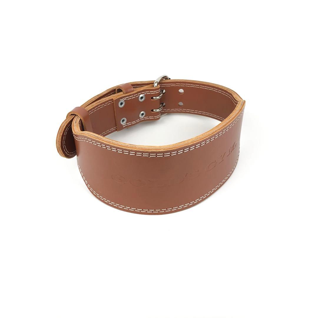 美品　ゴールドジム プロレザーベルト Mサイズ トレーニングベルト　ブラウン