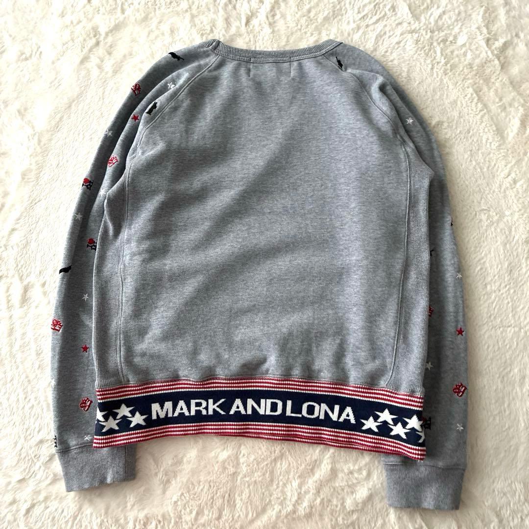 美品✨マークアンドロナ スカル プリント スウェット ゴルフウェア トレーナー