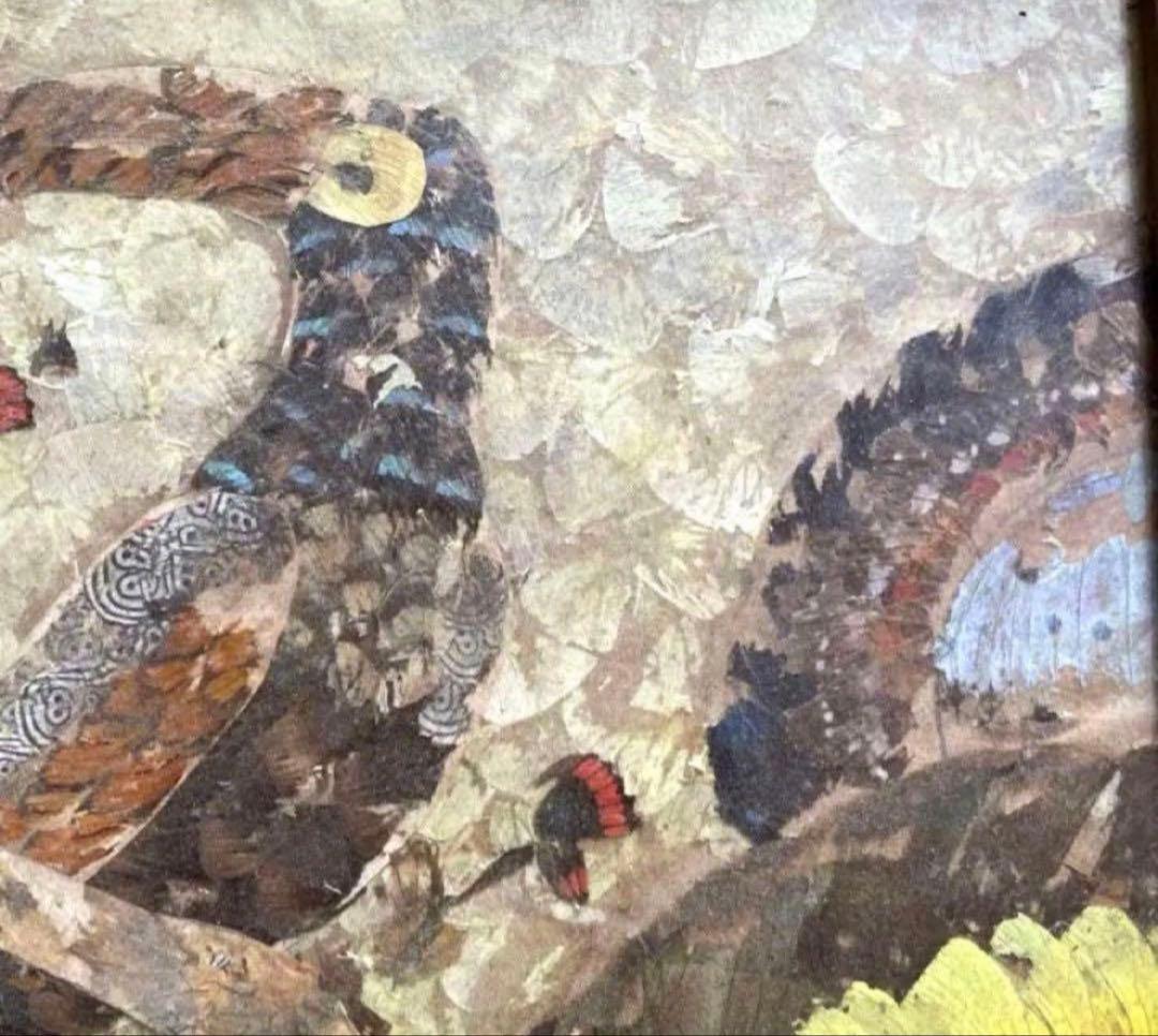 蝶の羽の貼り絵