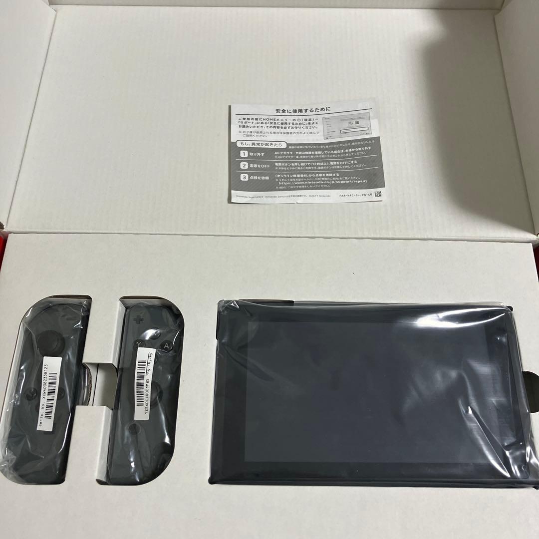 Nintendo Switch 本体 グレー コントローラー microSD
