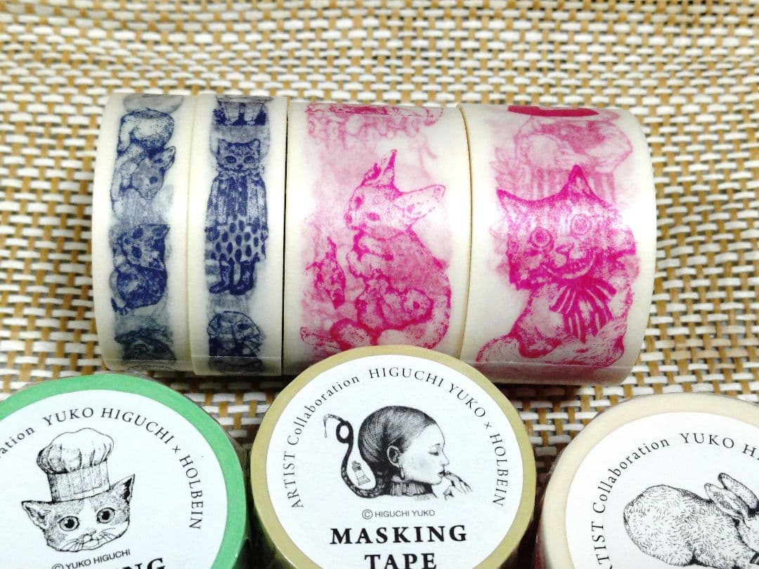ヒグチユウコ ホルベイン マスキングテープ まとめ売り アリス パン屋 ネコ