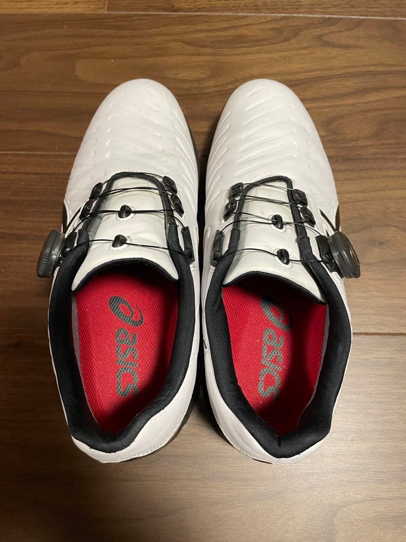 ゴルフシューズ　asics TGN919 ホワイト/ブラック　25.0cm