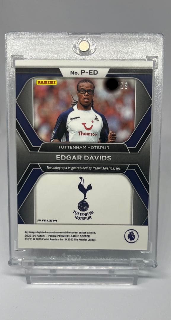 【99枚限定】エドガー•ダービッツ　サイン　トッテナム　ユベントス　Prizm