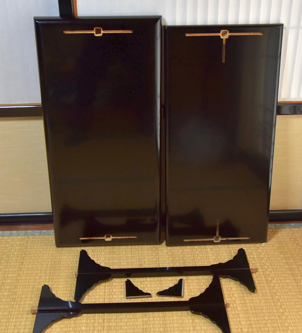 真塗　及台子【極上品】組立式　飾り棚　お茶道具／共箱