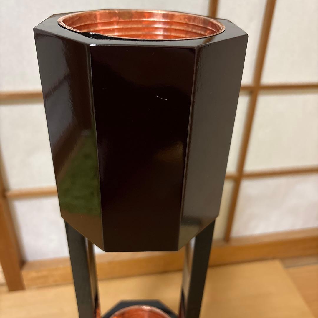 30 華道　八角二重切　 二重切り　花器　二重切　華道具　花瓶